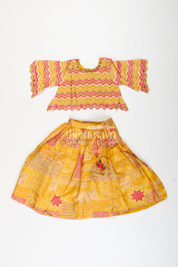 Girls Lehenga Choli For Cultural Events Silk Party Set
