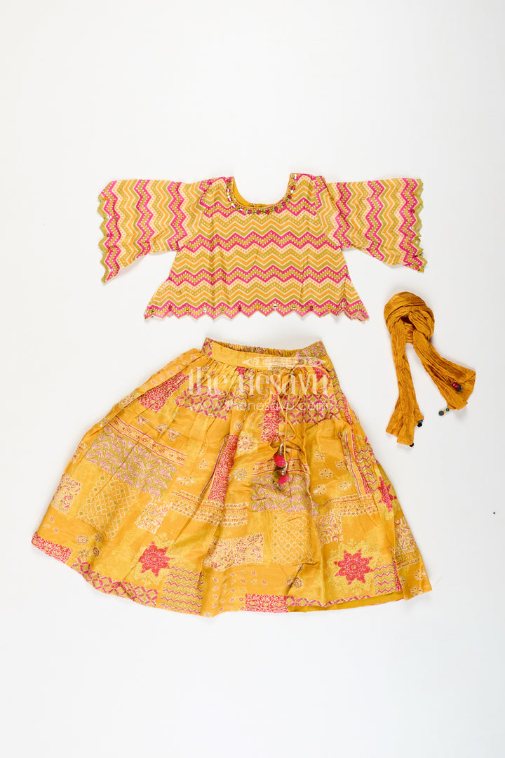 Girls Lehenga Choli For Cultural Events Silk Party Set