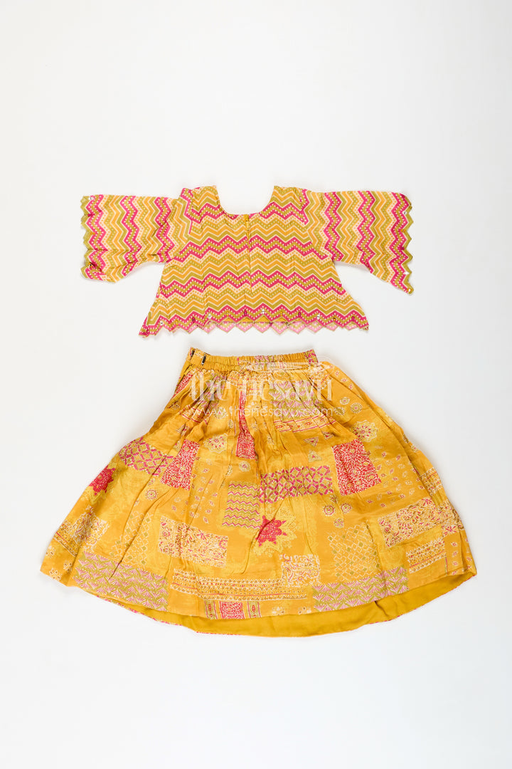 Girls Lehenga Choli For Cultural Events Silk Party Set