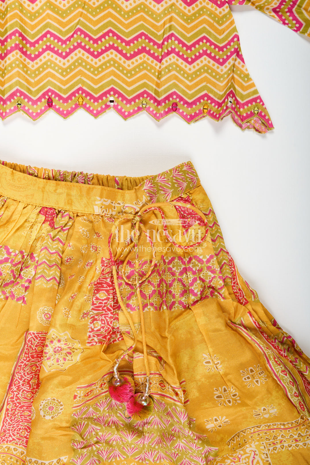 Girls Lehenga Choli For Cultural Events Silk Party Set