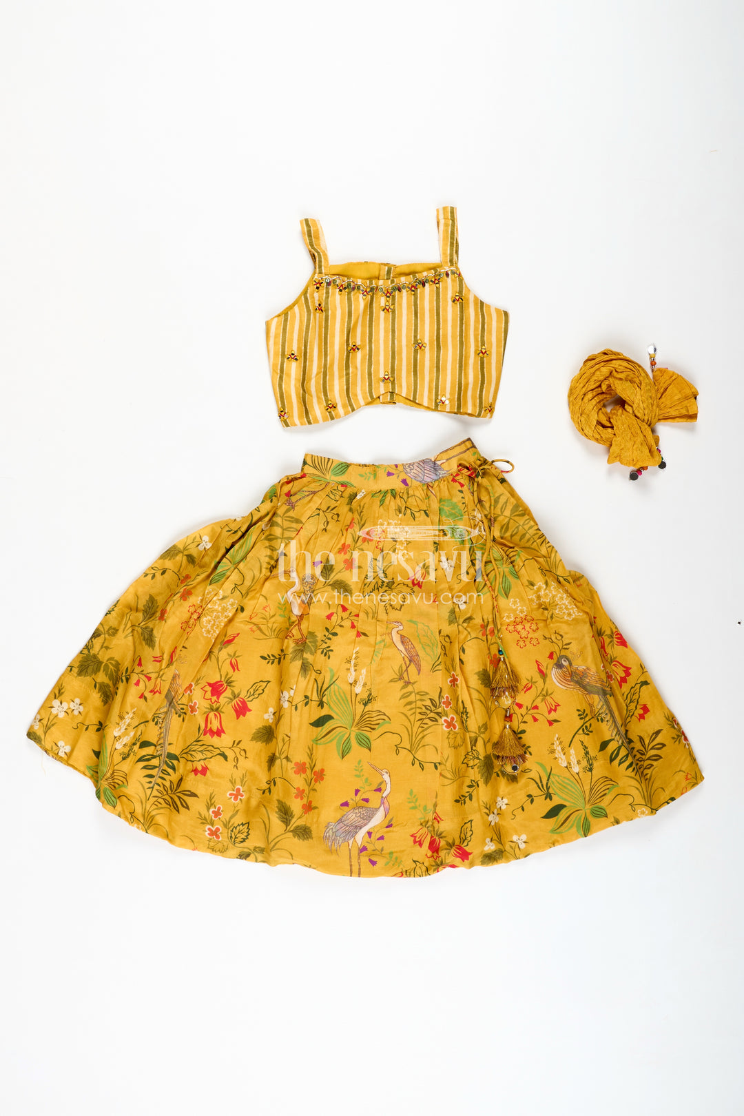 Lehenga For Girls With Mirror Work Occasionwear Set