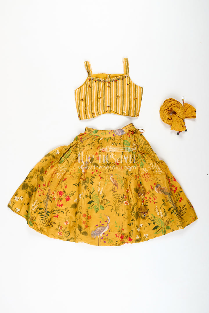 Lehenga For Girls With Mirror Work Occasionwear Set