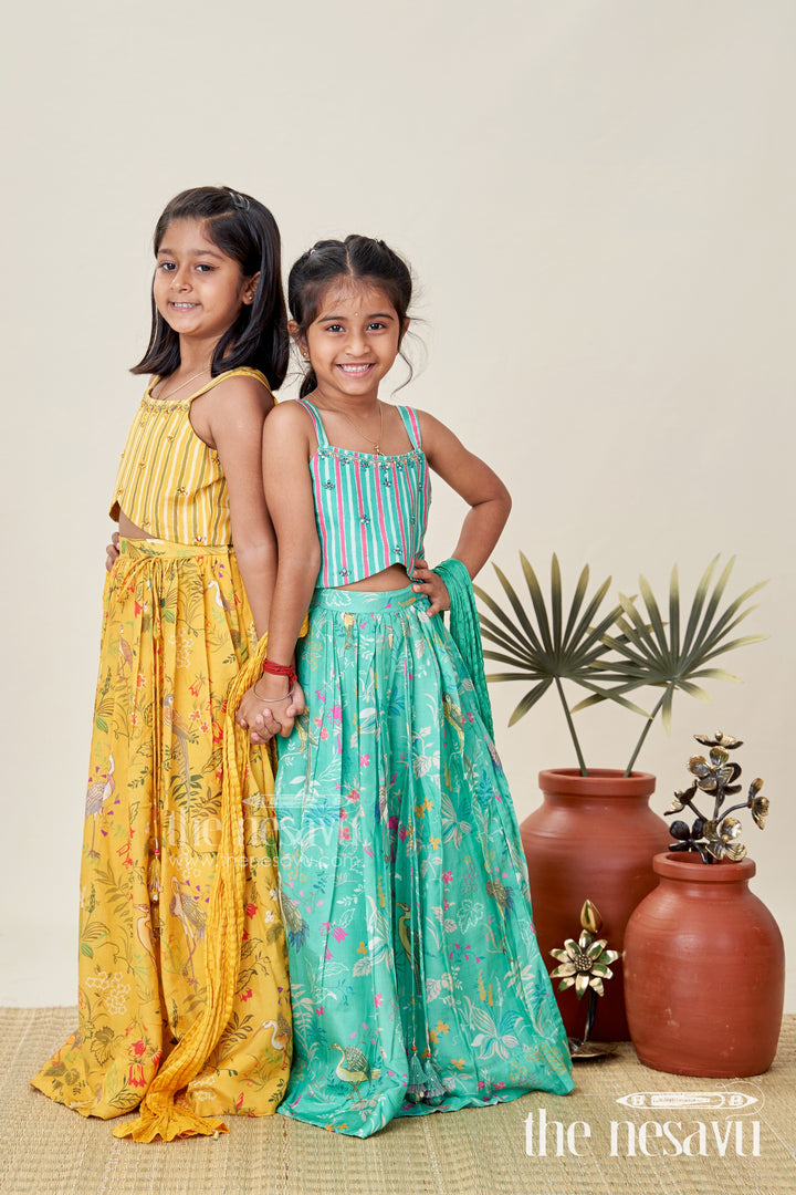 Lehenga For Girls With Mirror Work Occasionwear Set