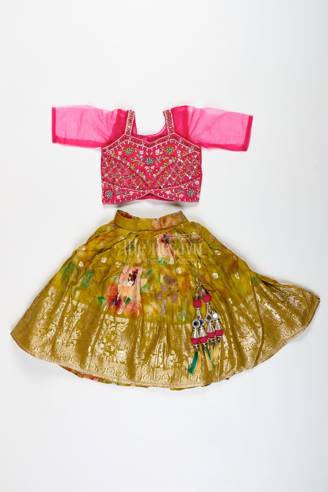 Traditional Silk Lehenga For Girls Festive Dupatta Set
