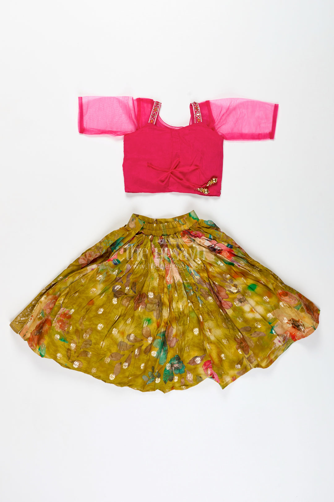 Traditional Silk Lehenga For Girls Festive Dupatta Set