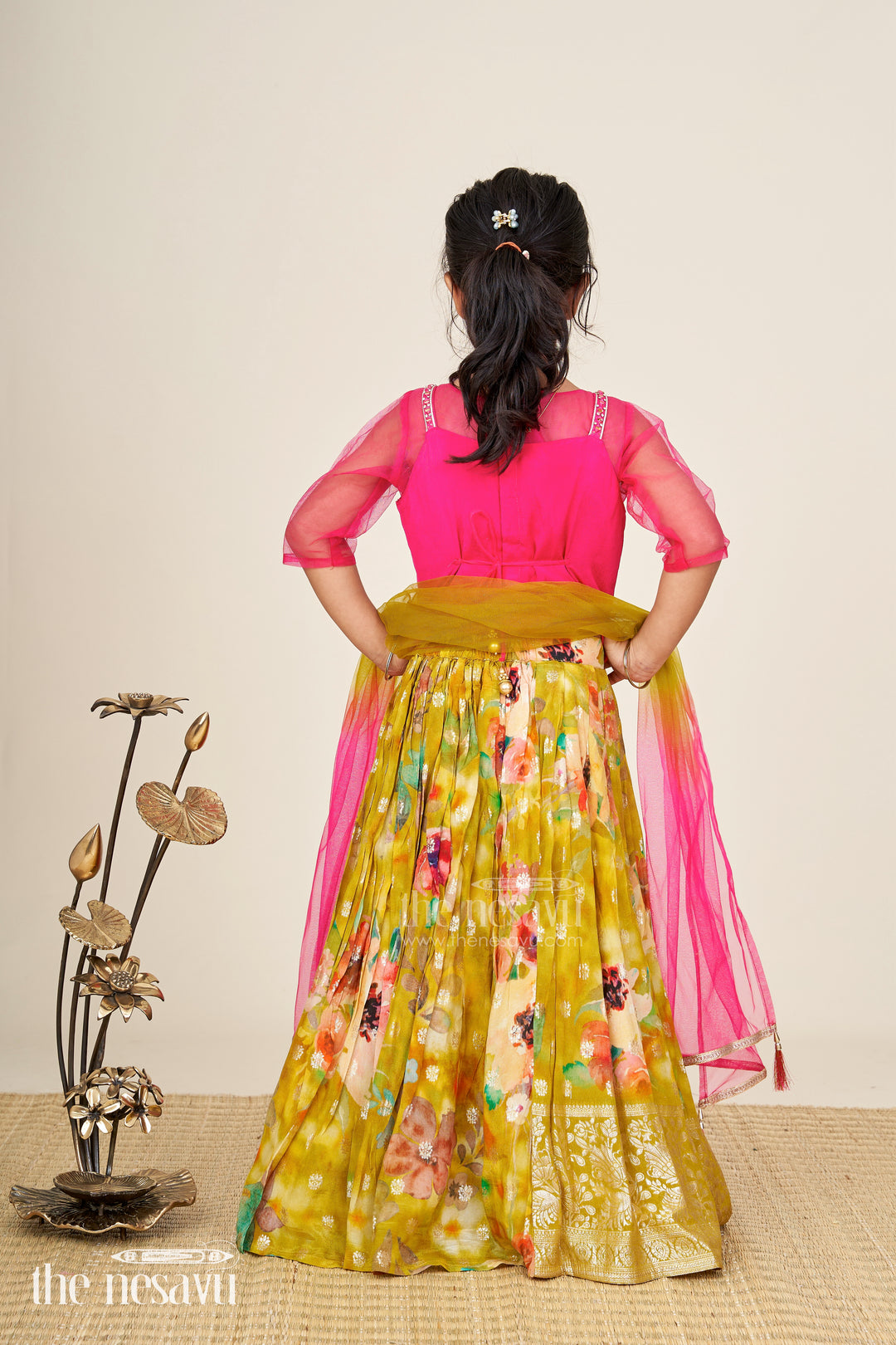 Traditional Silk Lehenga For Girls Festive Dupatta Set
