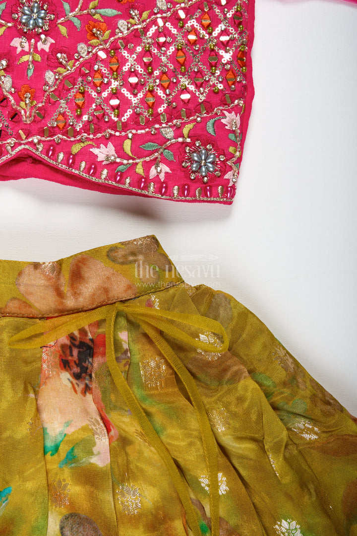 Traditional Silk Lehenga For Girls Festive Dupatta Set