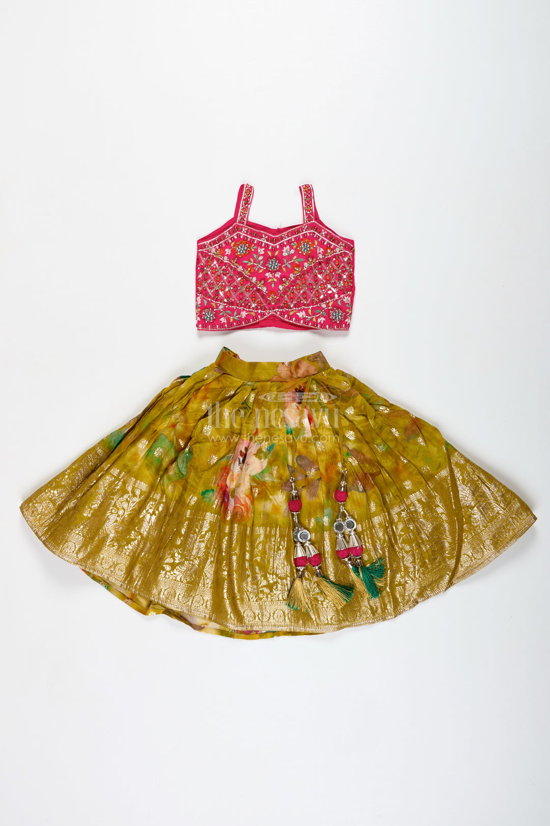 Traditional Silk Lehenga For Girls Festive Dupatta Set