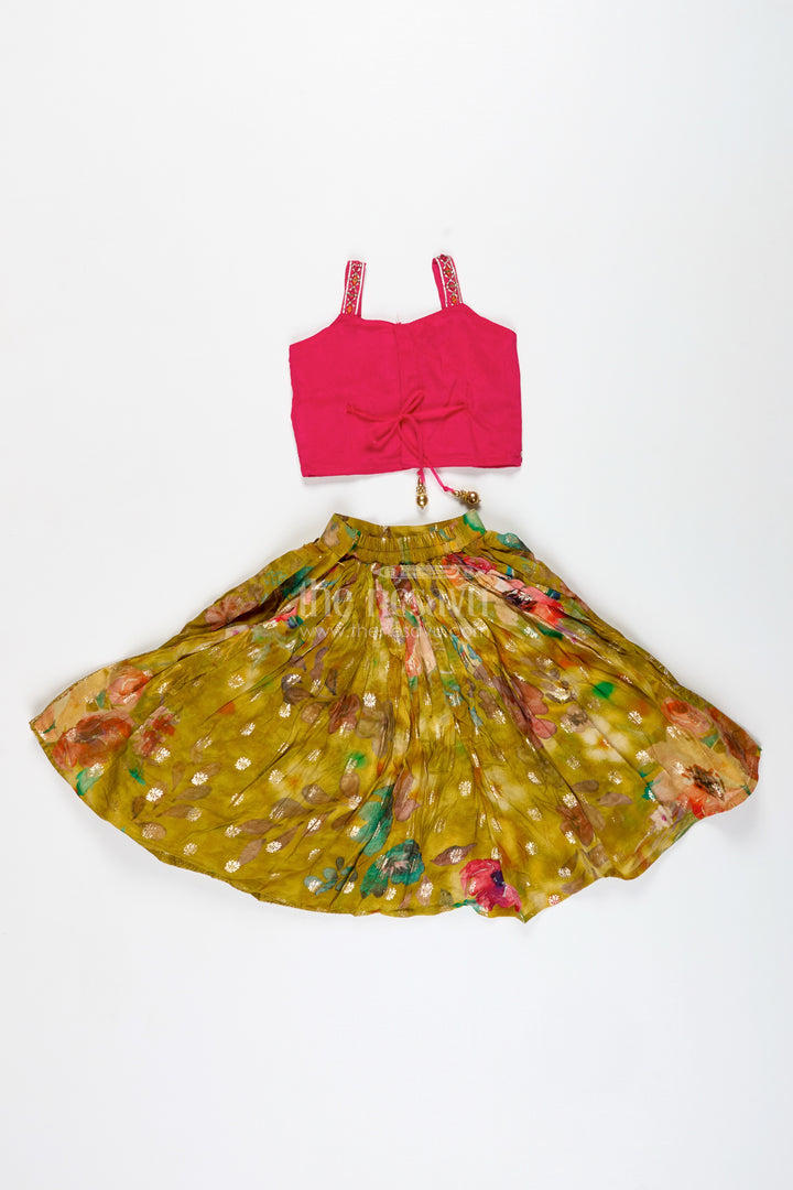 Traditional Silk Lehenga For Girls Festive Dupatta Set