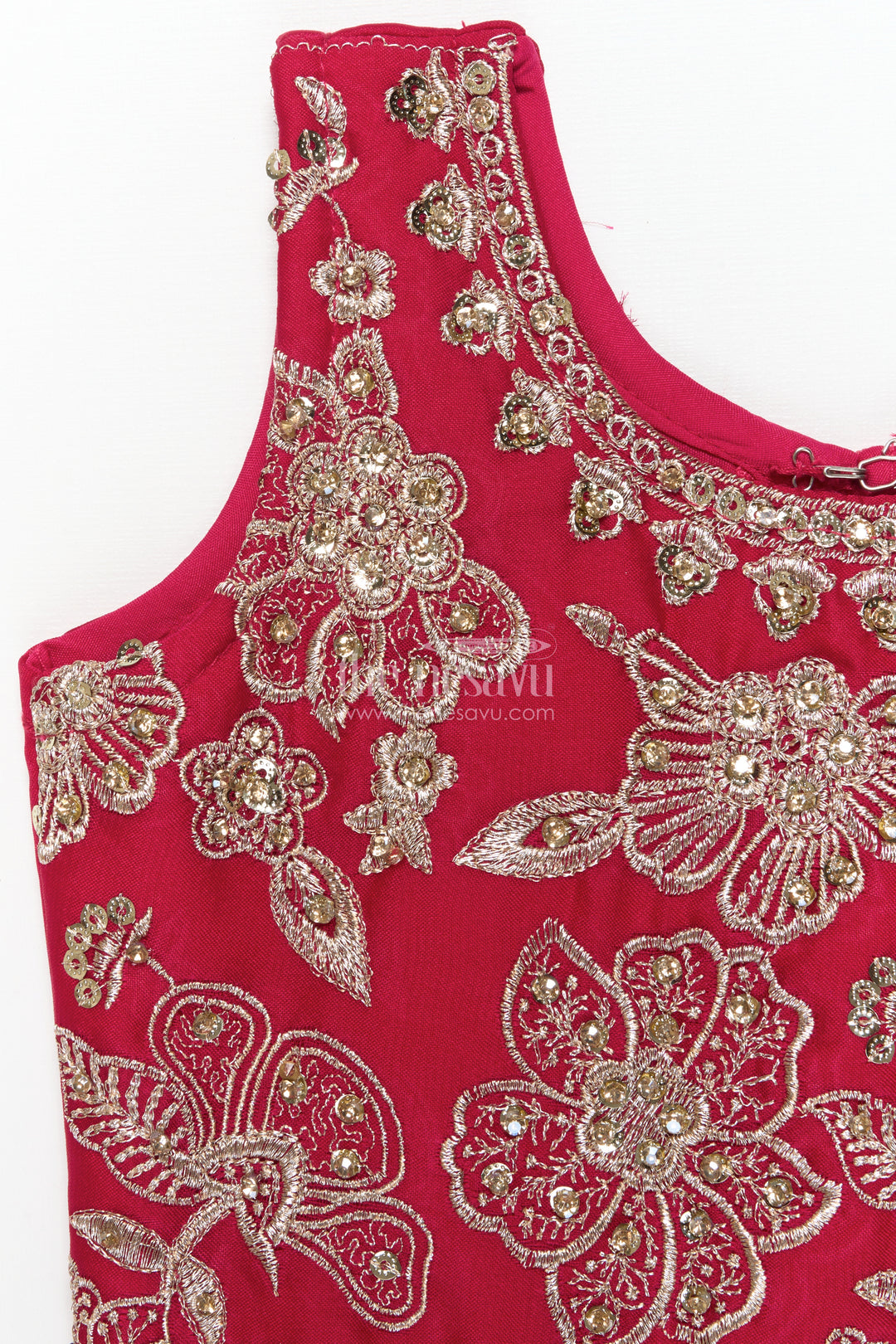 Girls Festive Lehenga Choli Set with Traditional Embroidered Blouse