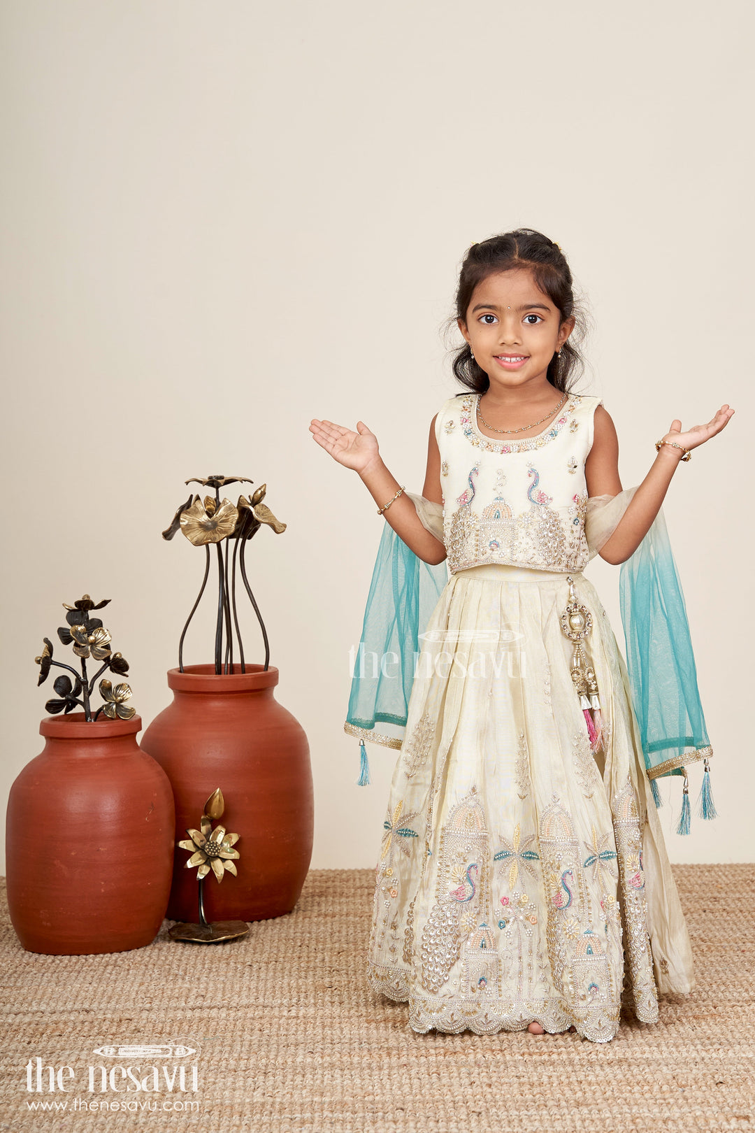 Embroidered lehenga choli for girls ideal for weddings and cultural celebrations