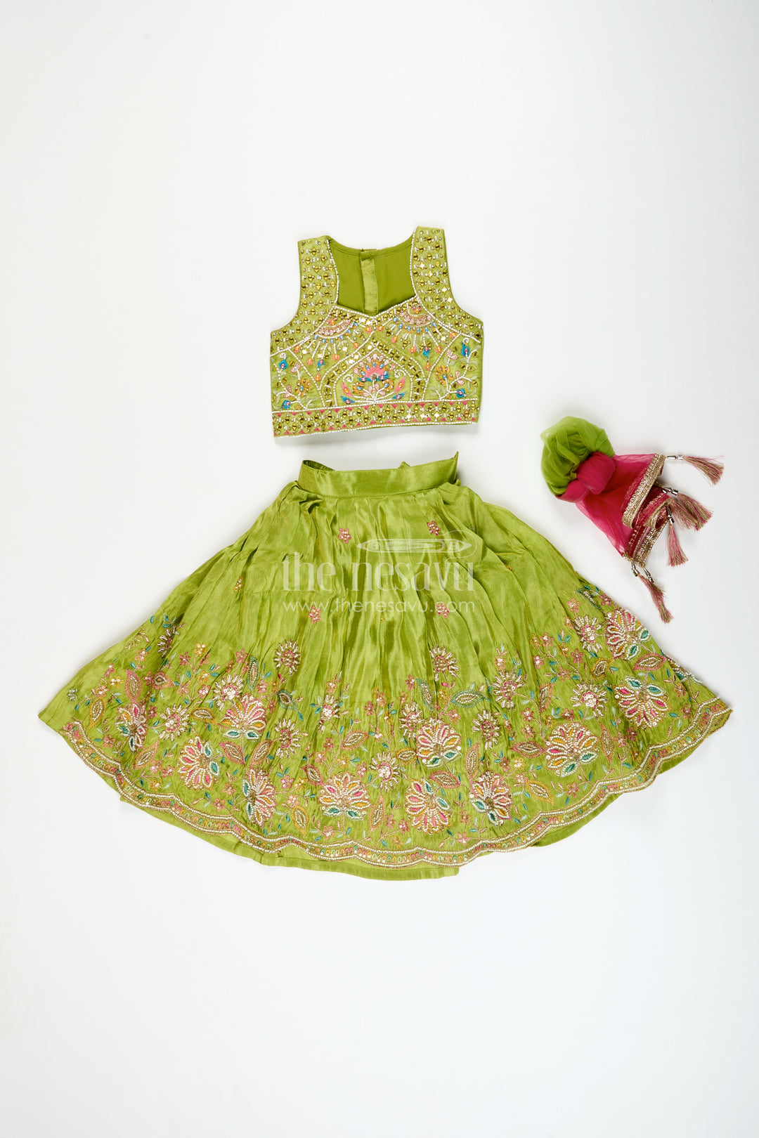 Girls lehenga choli set for weddings and traditional family celebrations