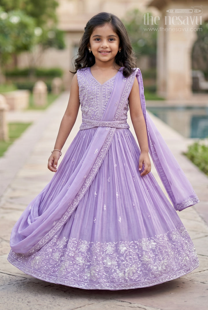Saree Style Lehenga for Girls Wedding and Partywear Set