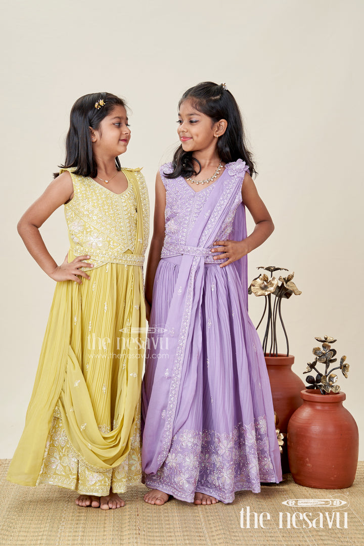 Saree Style Lehenga For Girls Wedding And Partywear Set