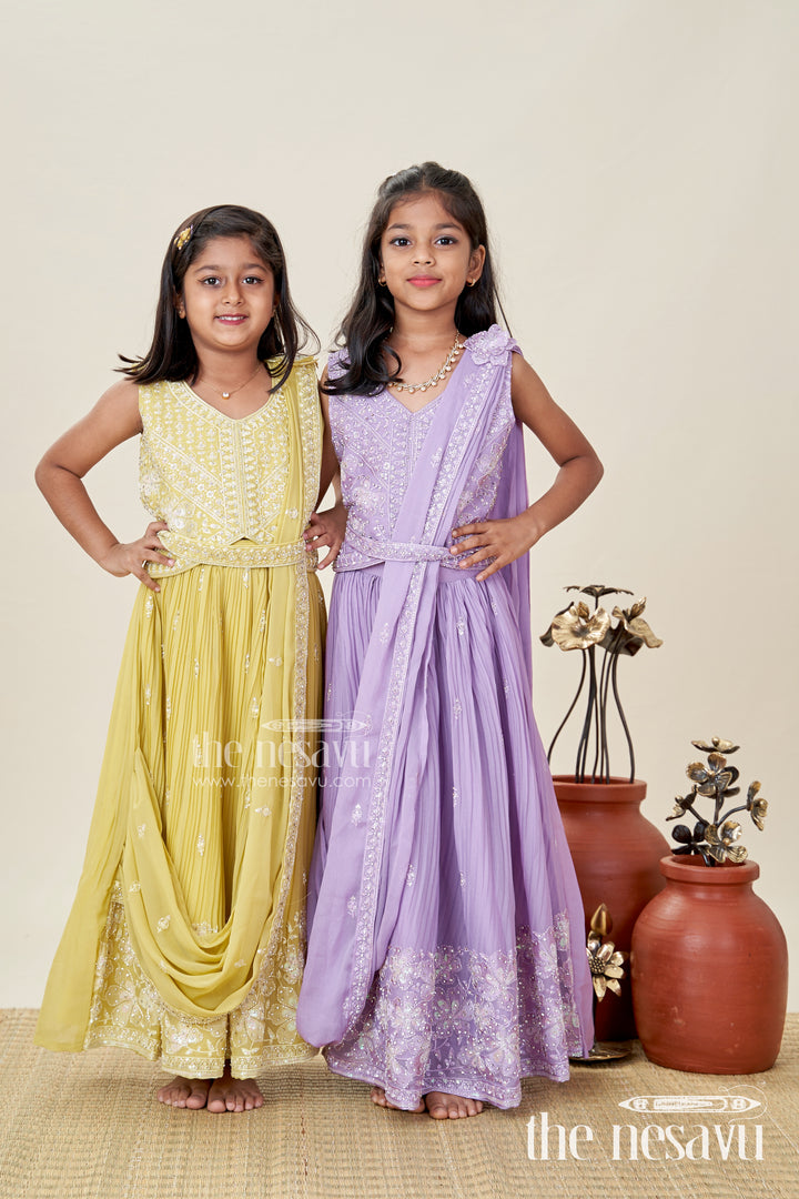 Saree Style Lehenga For Girls Wedding And Partywear Set