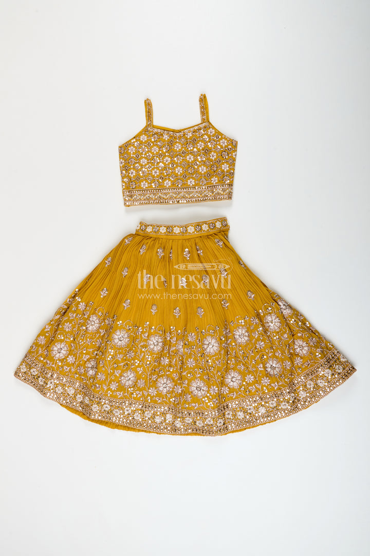 Girls georgette lehenga choli for festive events and dance programs