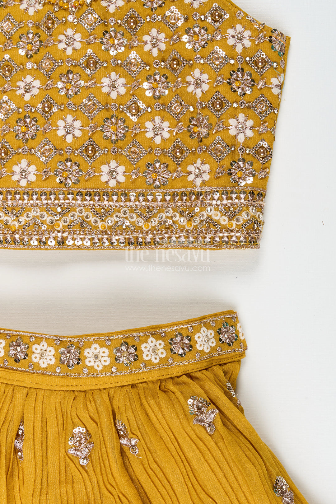 Girls georgette lehenga choli for festive events and dance programs