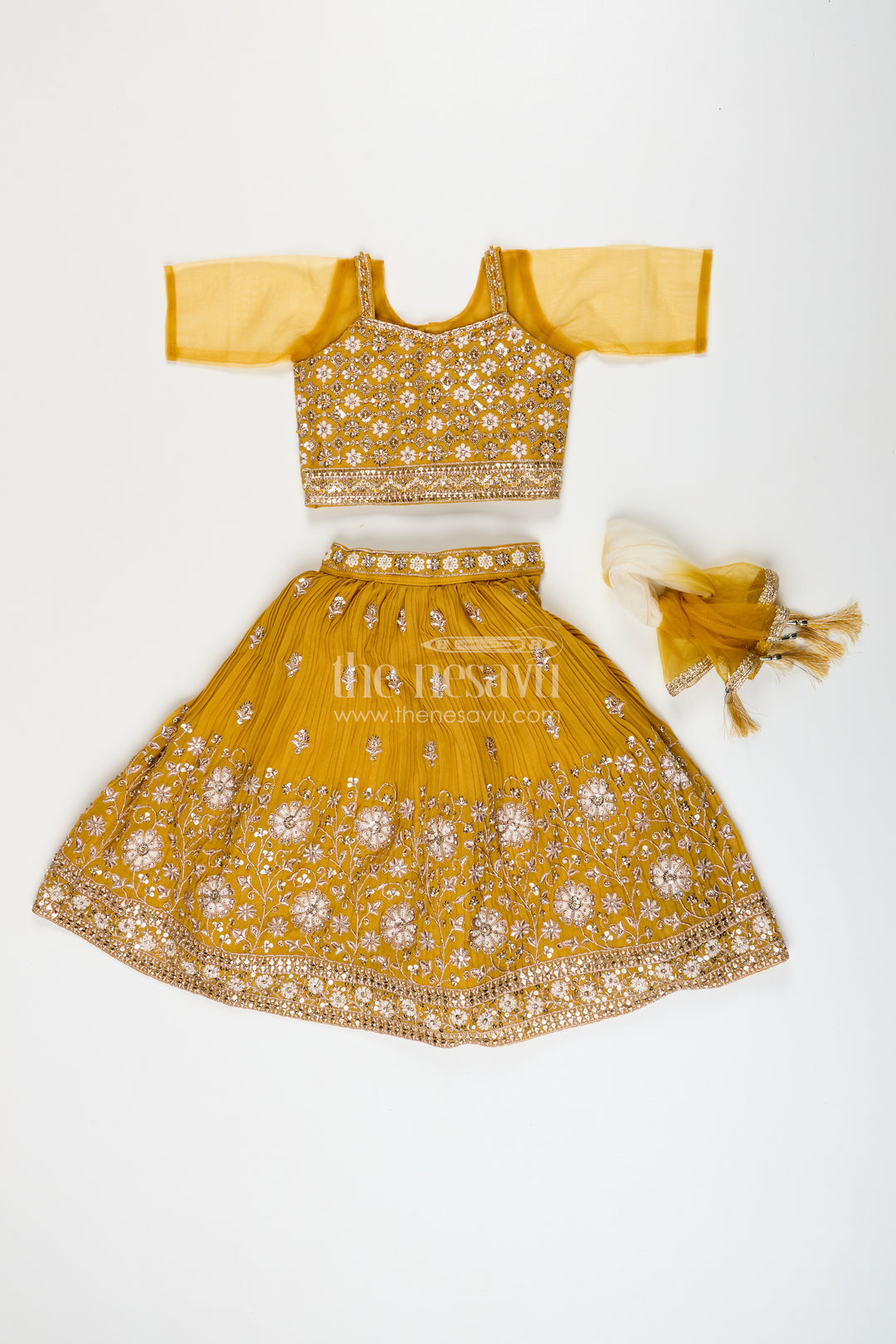Girls georgette lehenga choli for festive events and dance programs