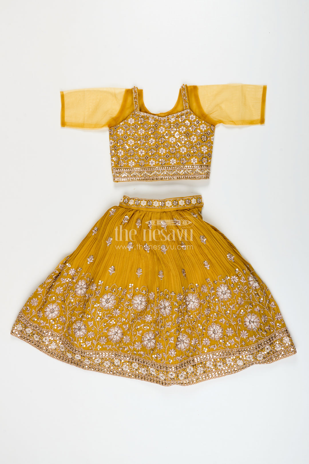 Girls georgette lehenga choli for festive events and dance programs