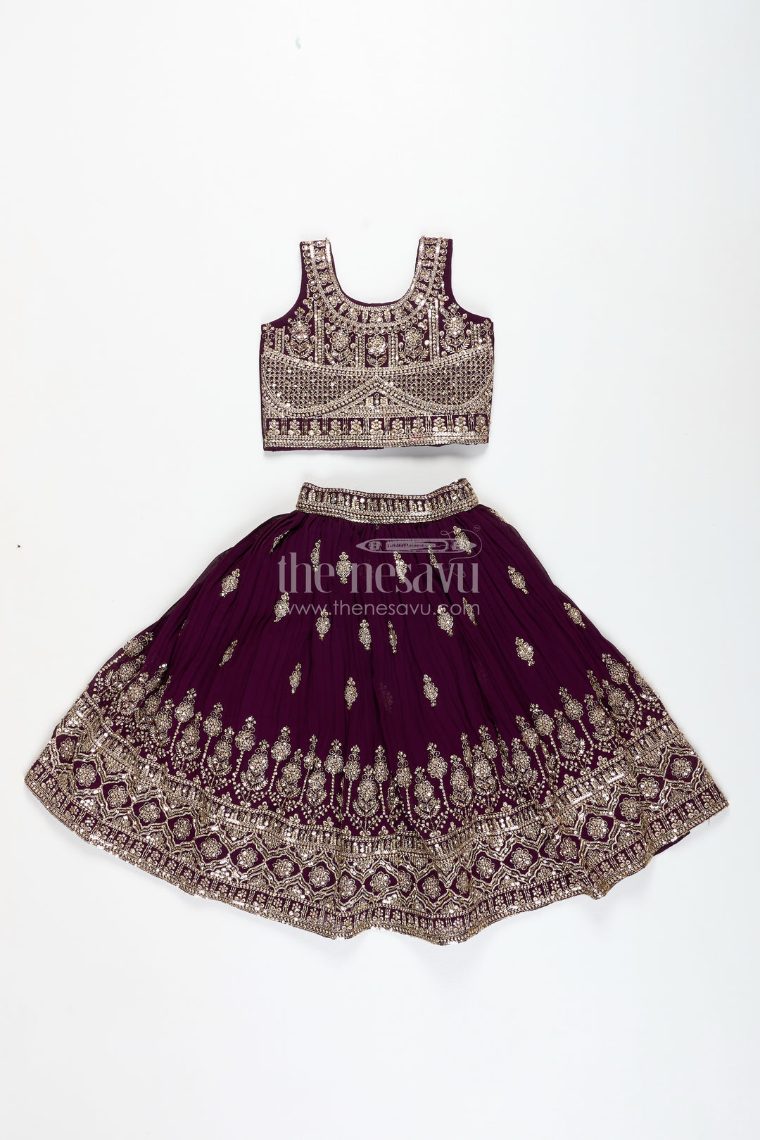 Girls Embroidered Lehenga Choli For Weddings And Festive Occasions