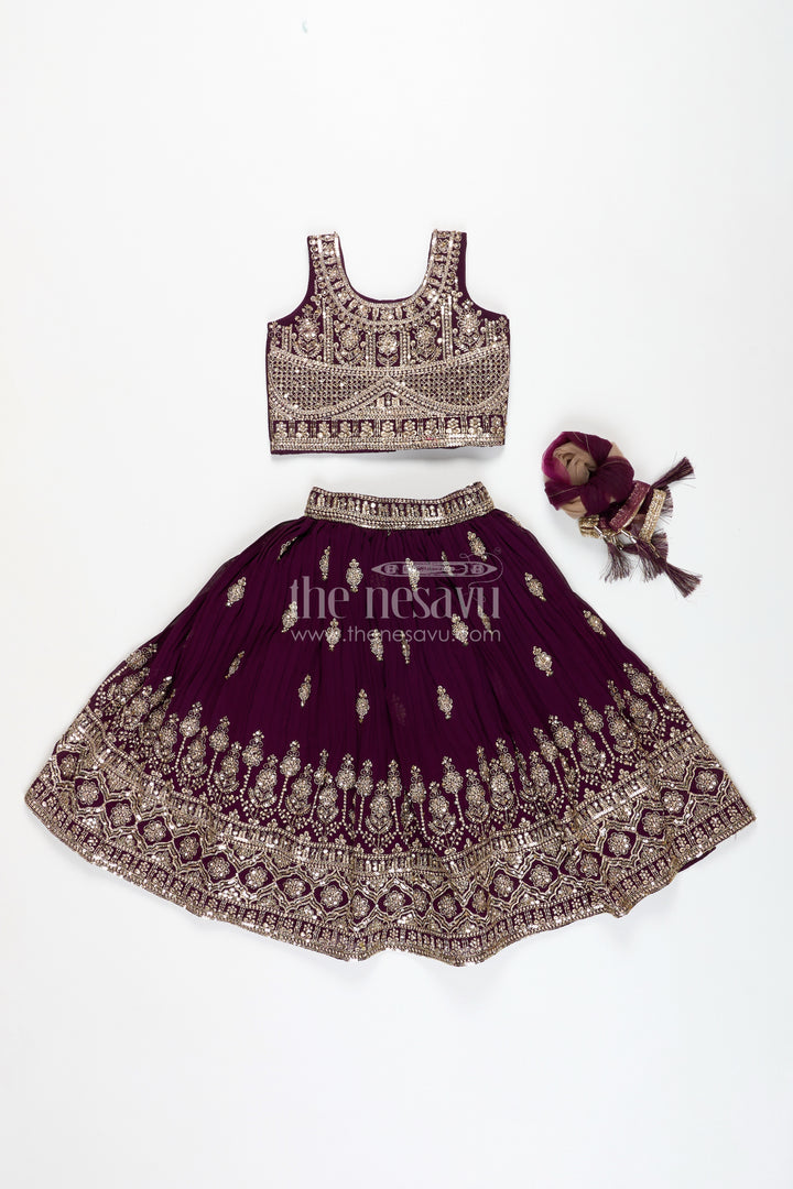 Girls Embroidered Lehenga Choli For Weddings And Festive Occasions