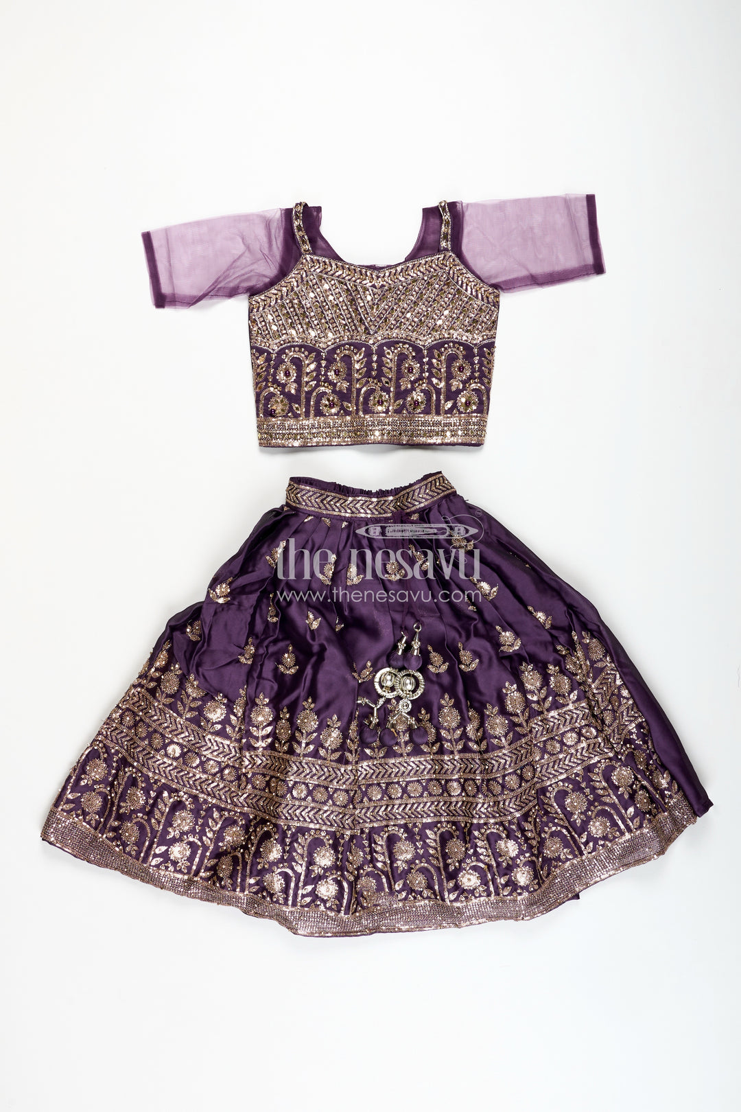 Girls Festive Lehenga Choli Sequin Dupatta Party Look