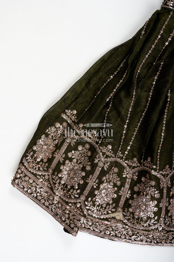 Girls Lehenga Choli For Weddings Organza Embroidered Set