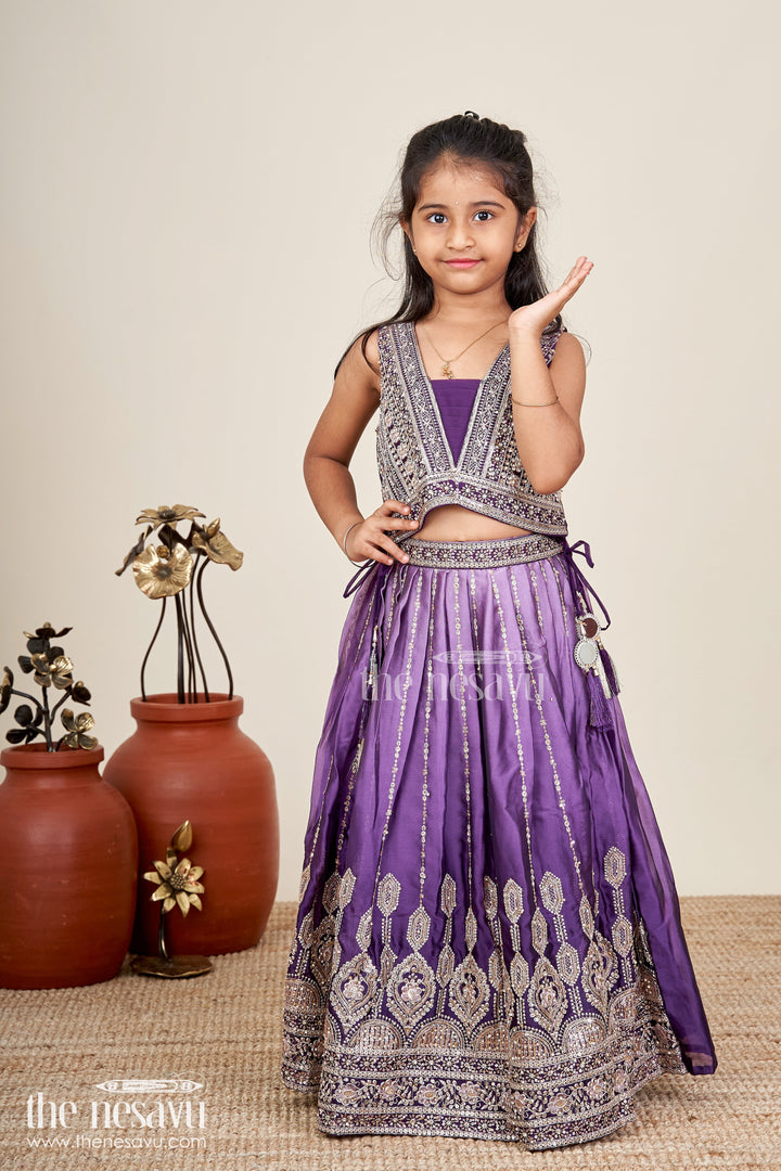 Embroidered lehenga choli for girls for sangeet and wedding events