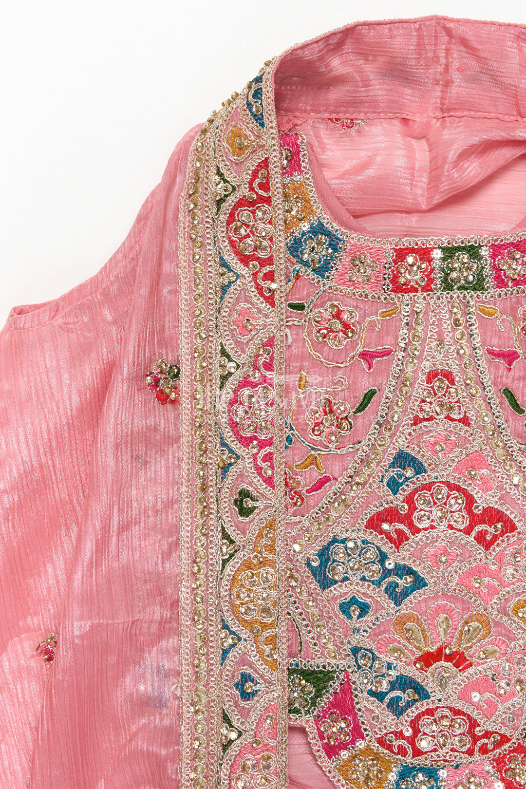 Girls Lehenga Choli with Flared Skirt and Traditional Dupatta