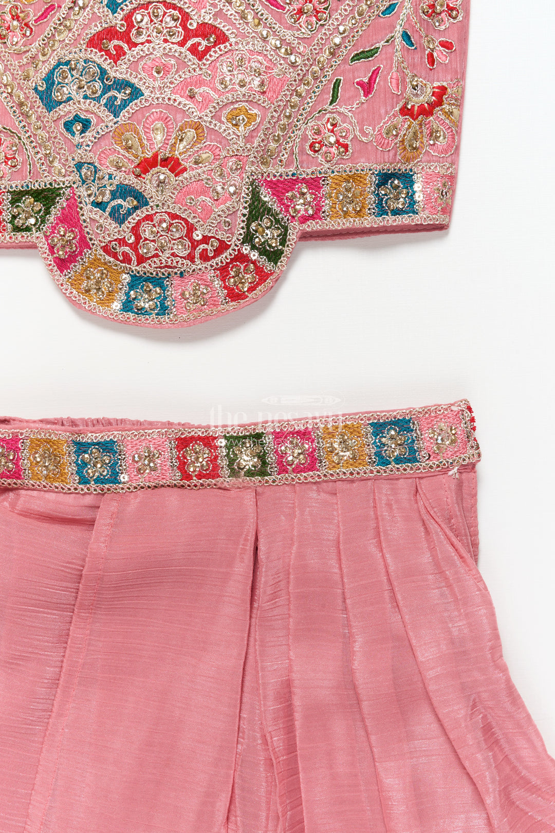 Girls Lehenga Choli with Flared Skirt and Traditional Dupatta