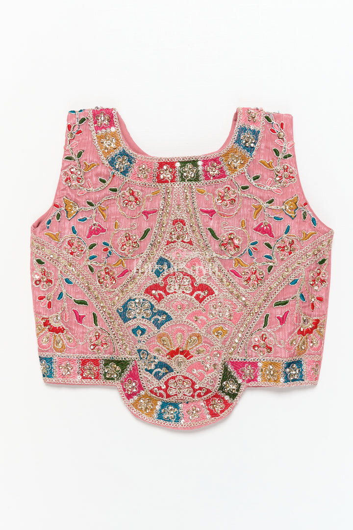 Girls Lehenga Choli with Flared Skirt and Traditional Dupatta