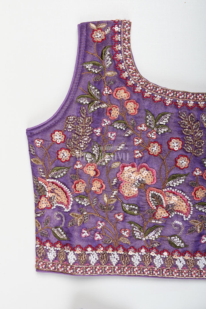Girls embroidered lehenga choli set for weddings and festive occasions