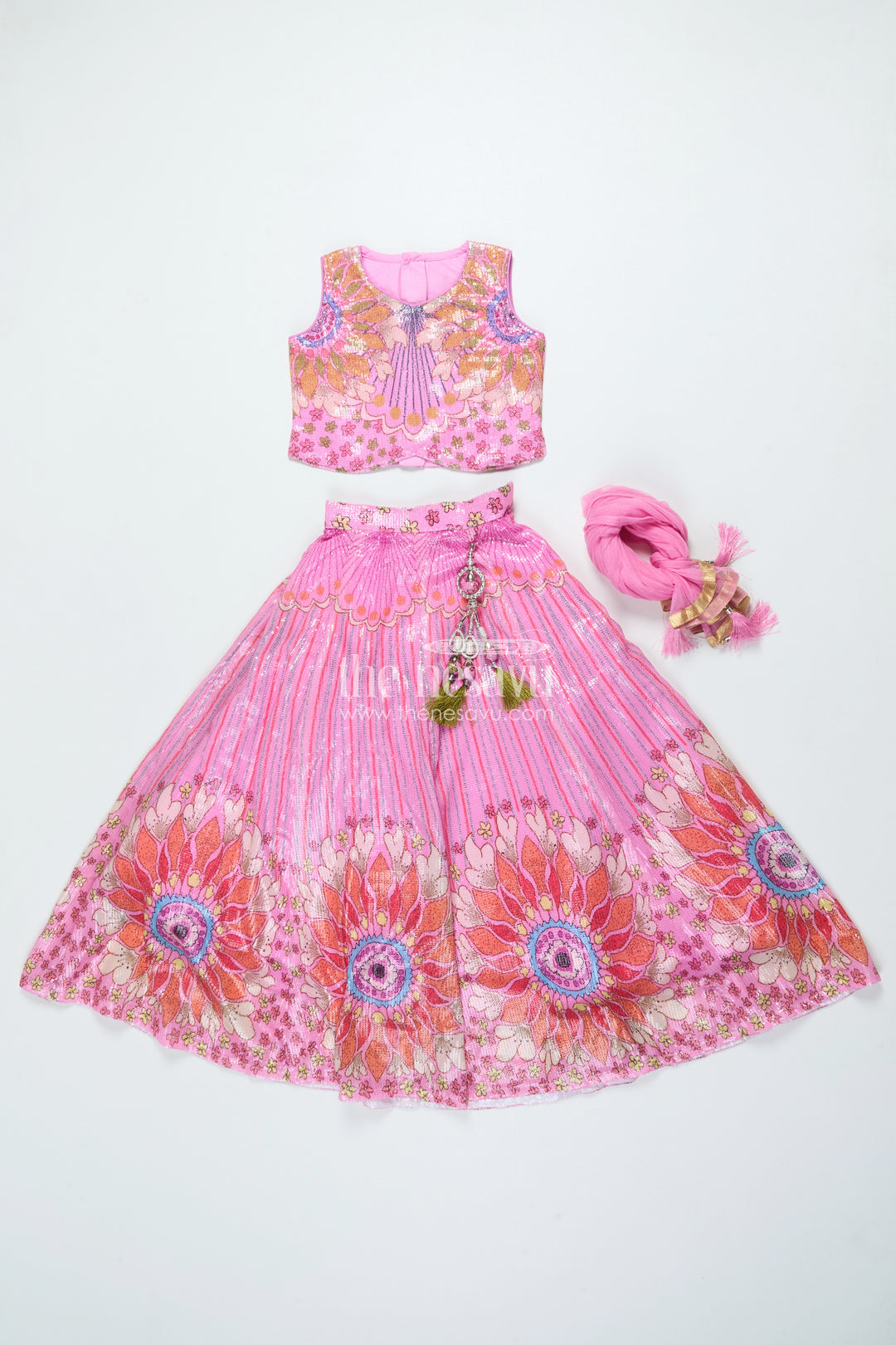 Girls Lehenga Choli with Designer Embroidery for Weddings and Festive Occasions