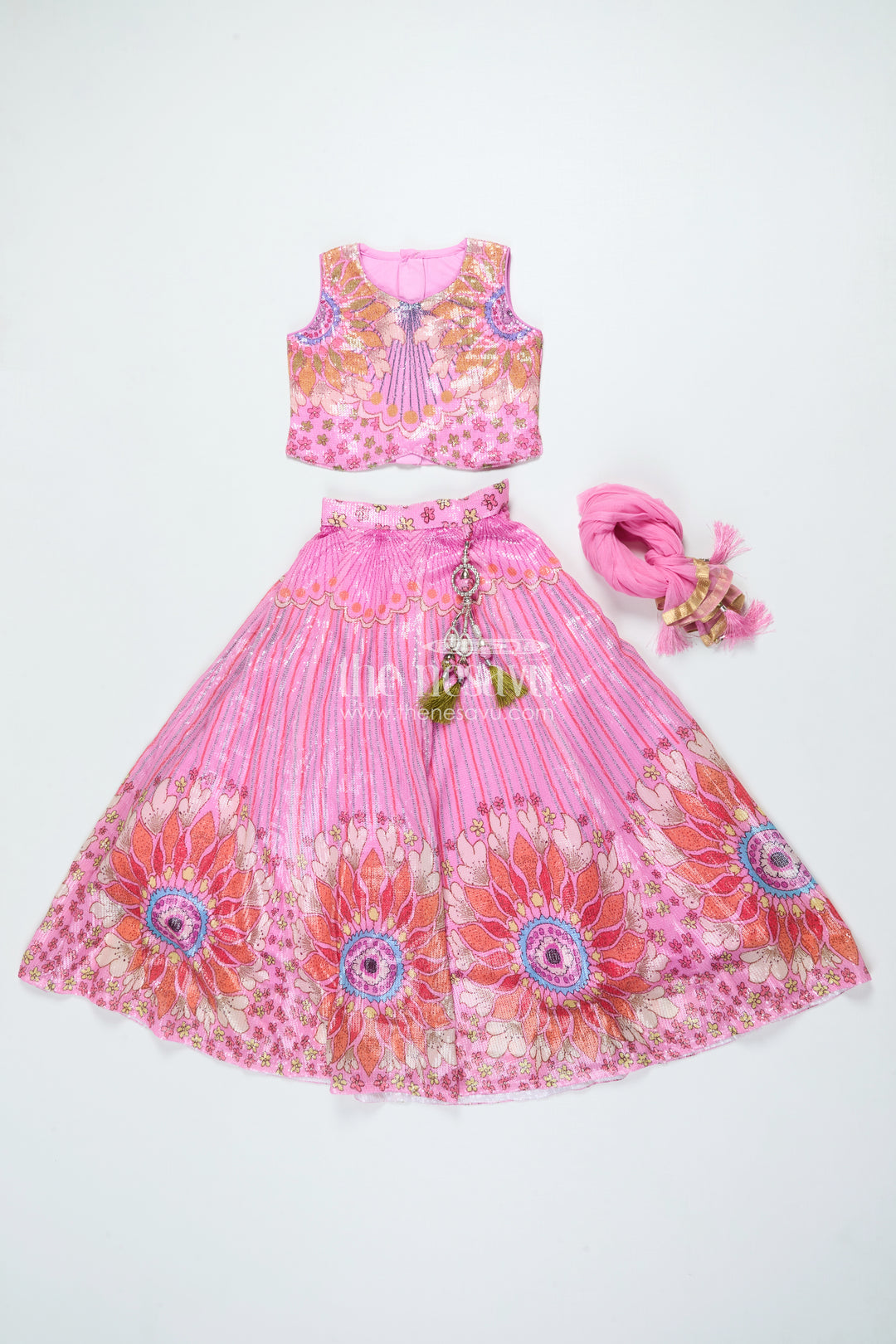 Girls Lehenga Choli with Designer Embroidery for Weddings and Festive Occasions