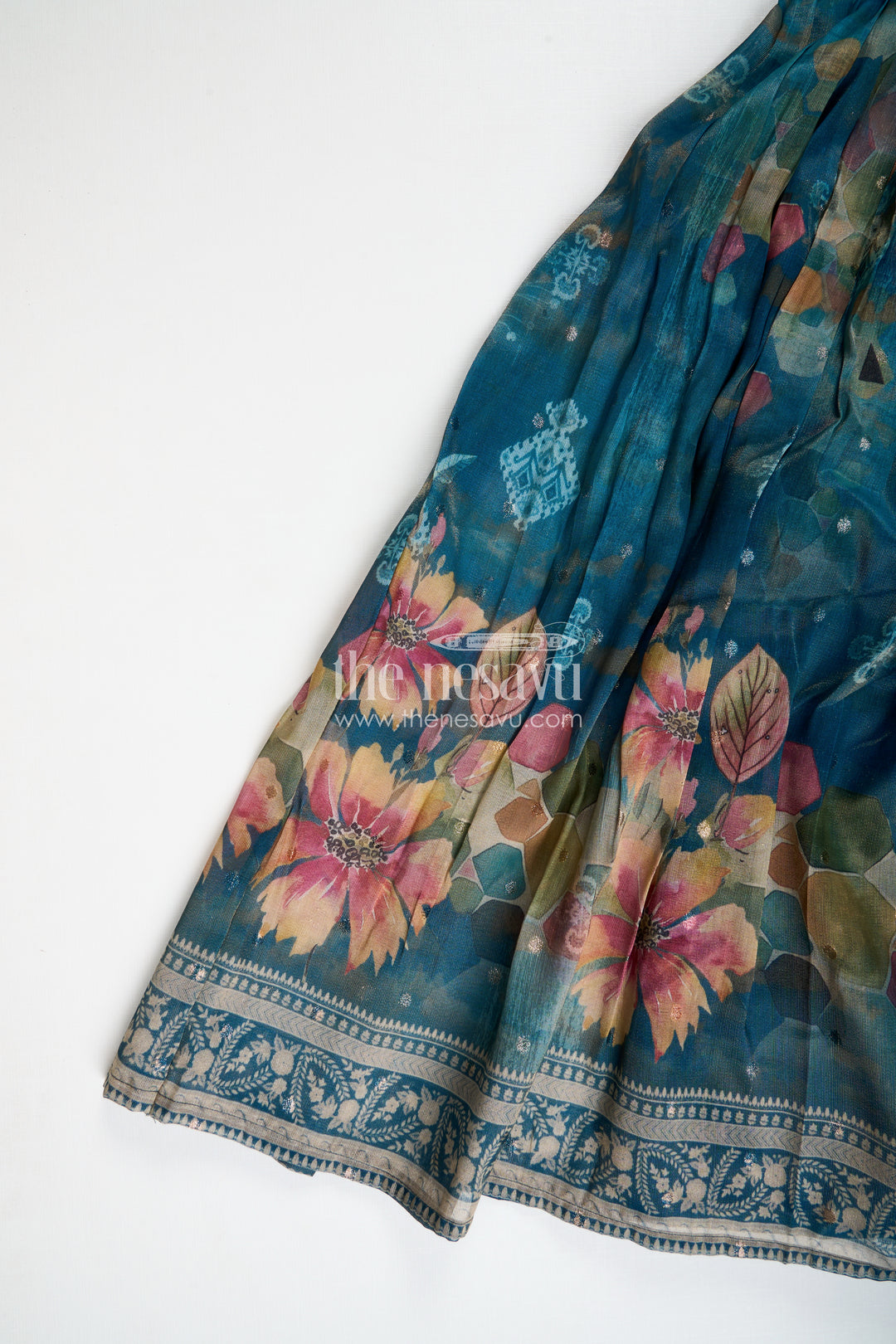 Ganesh Chaturthi Lehenga Choli For Girls Floral Dupatta Set