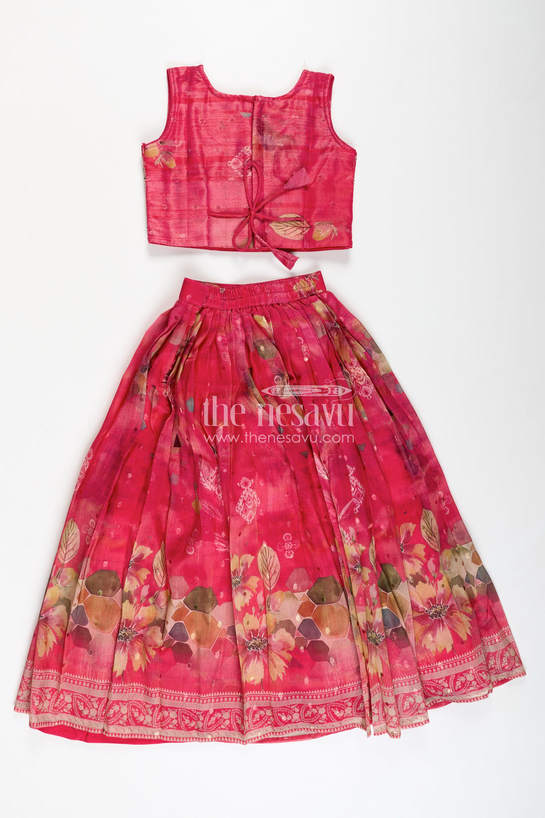Girls Traditional Lehenga Durga Puja Celebration Wear