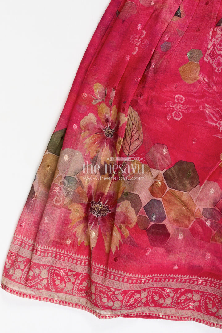 Girls Traditional Lehenga Durga Puja Celebration Wear