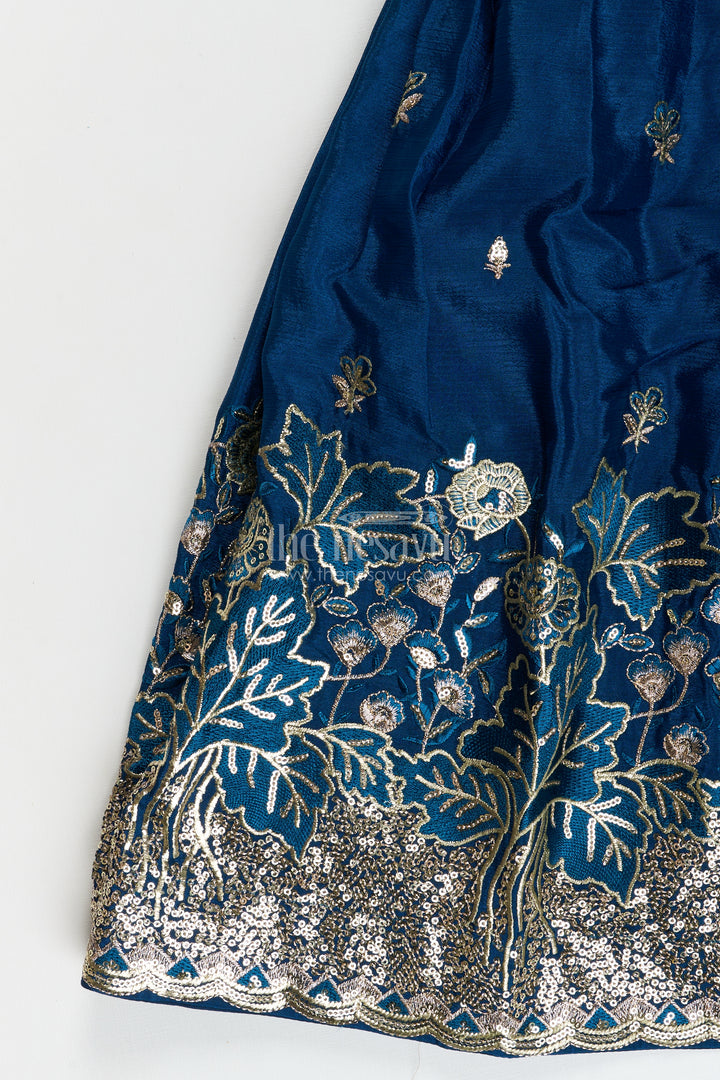 Girls silk lehenga set with designer embroidery for festive occasions
