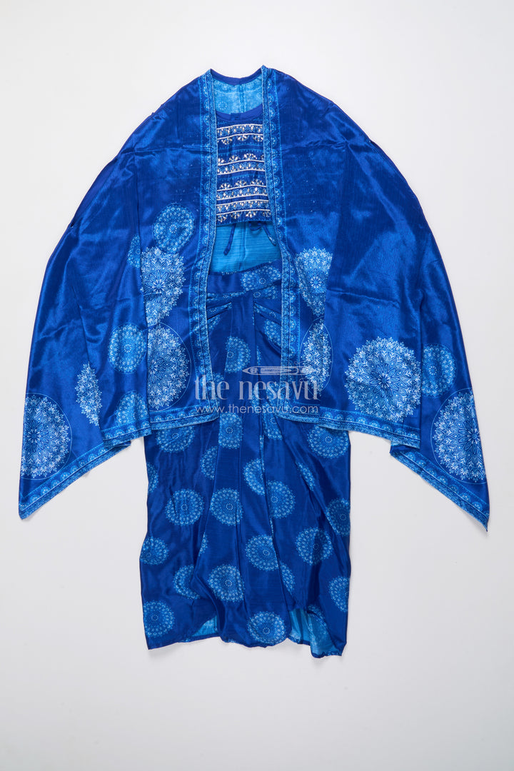Muslin Silk Lehenga Choli for Girls with Digital Print for Ethnic Day and Parties