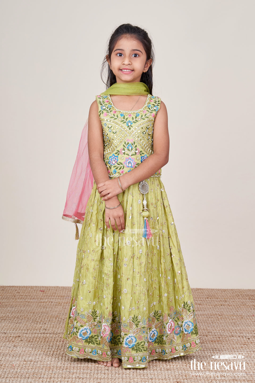 Girls Lehenga Set for Cultural Festivals and Traditional Functions