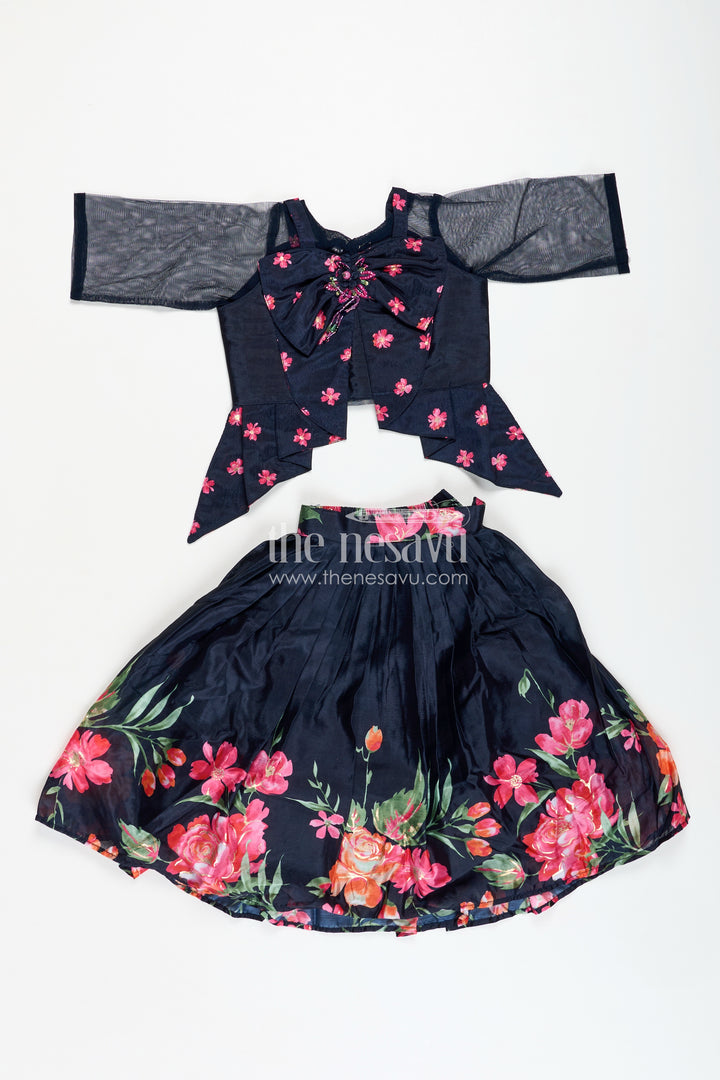 Indowestern Lehenga For Girls Stylish Printed Ensemble