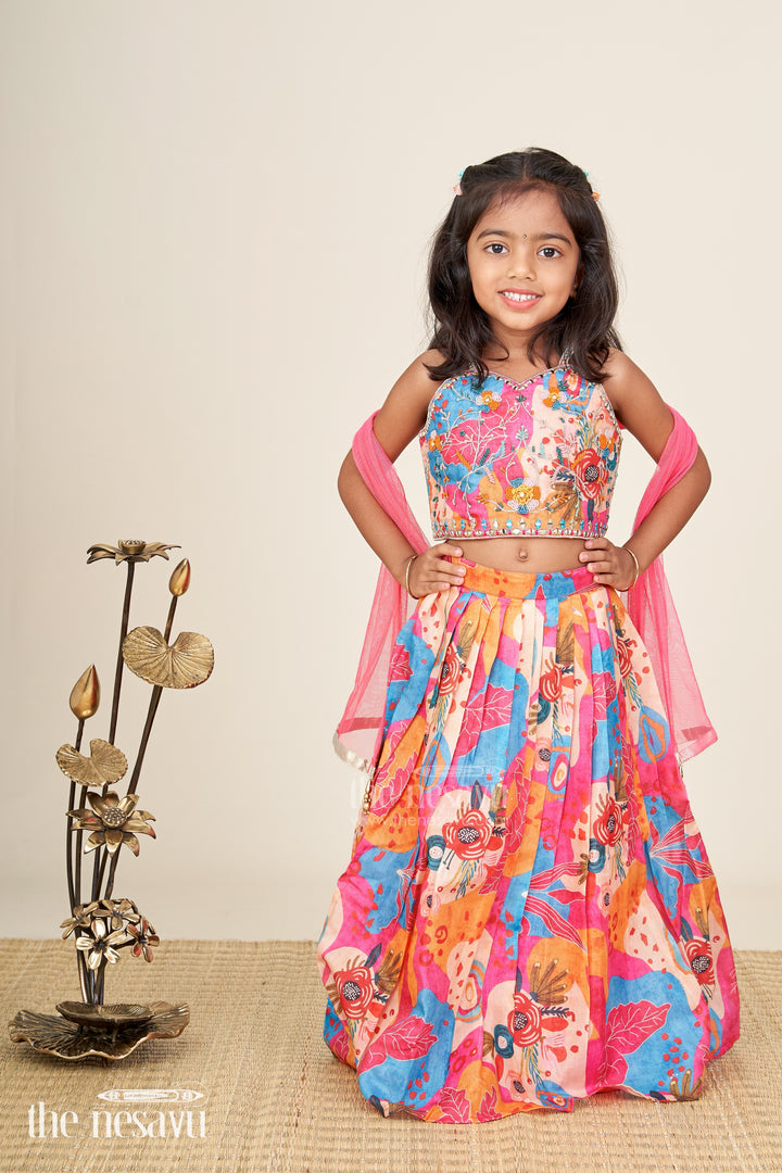 Lehenga choli for girls with embroidered blouse and dupatta