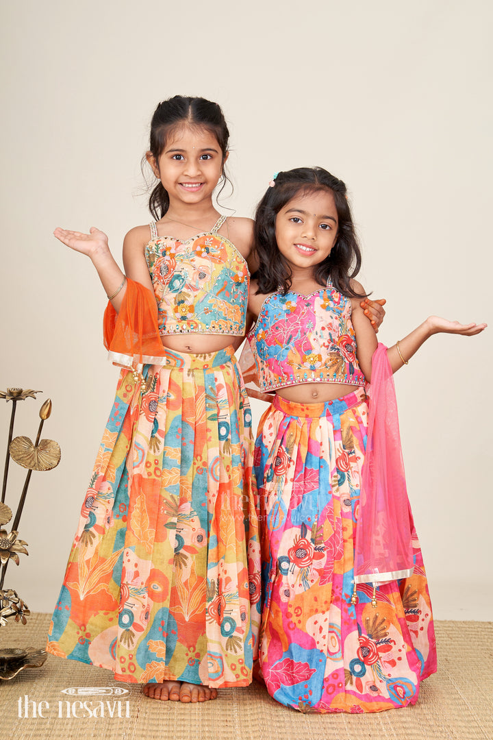 Lehenga choli for girls with embroidered blouse and dupatta