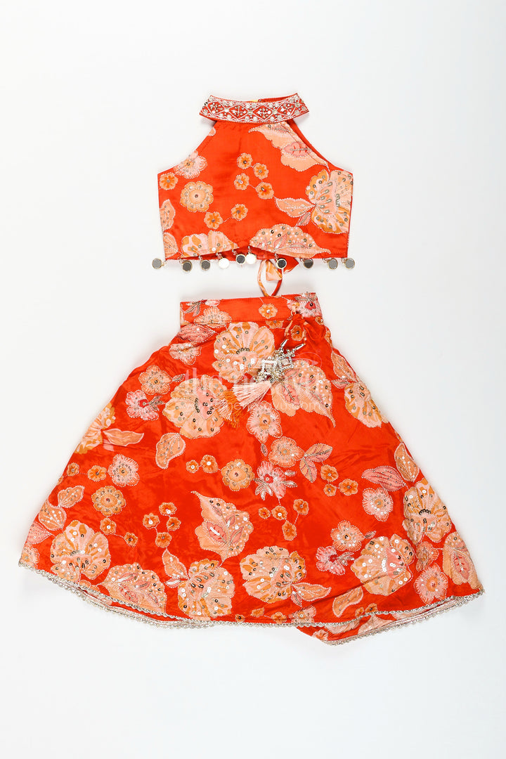 Viscose silk lehenga choli for girls with sequence embroidery