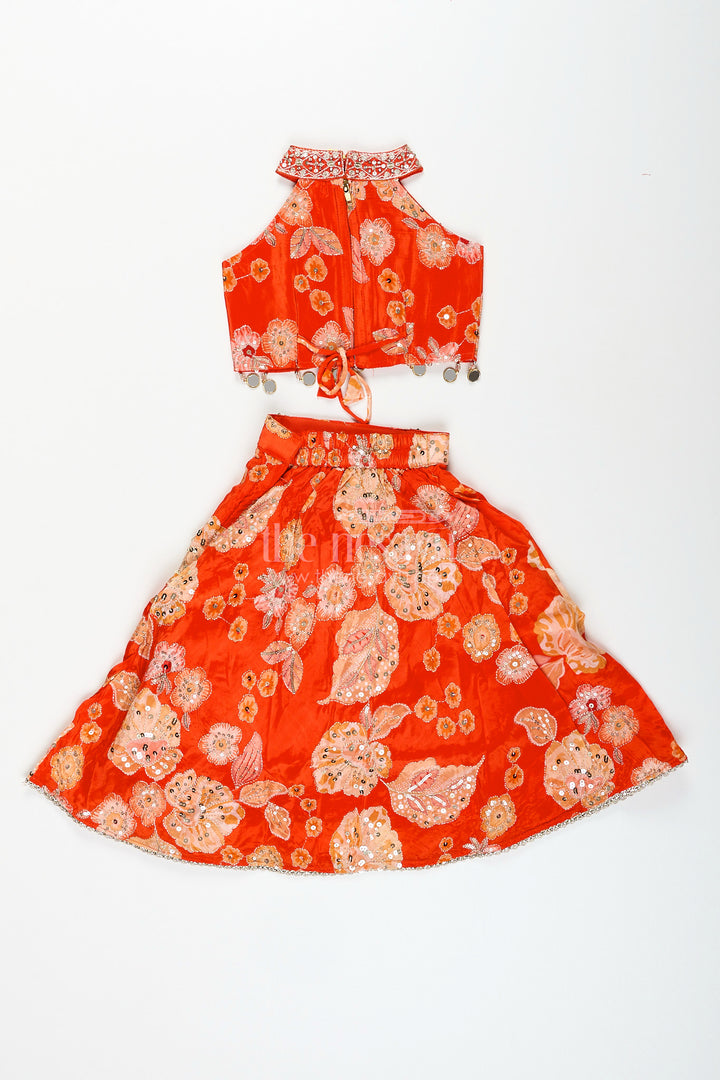 Viscose silk lehenga choli for girls with sequence embroidery