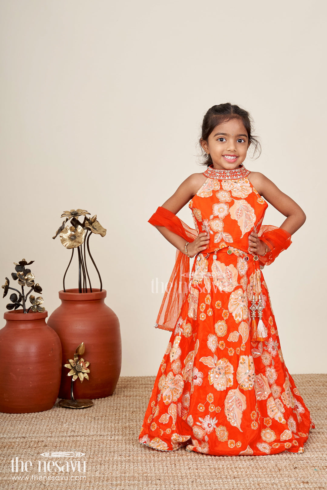 Viscose silk lehenga choli for girls with sequence embroidery