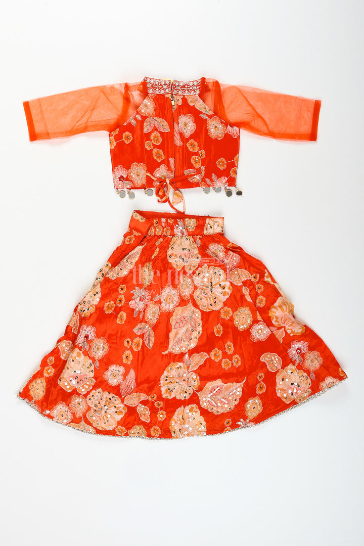 Viscose silk lehenga choli for girls with sequence embroidery