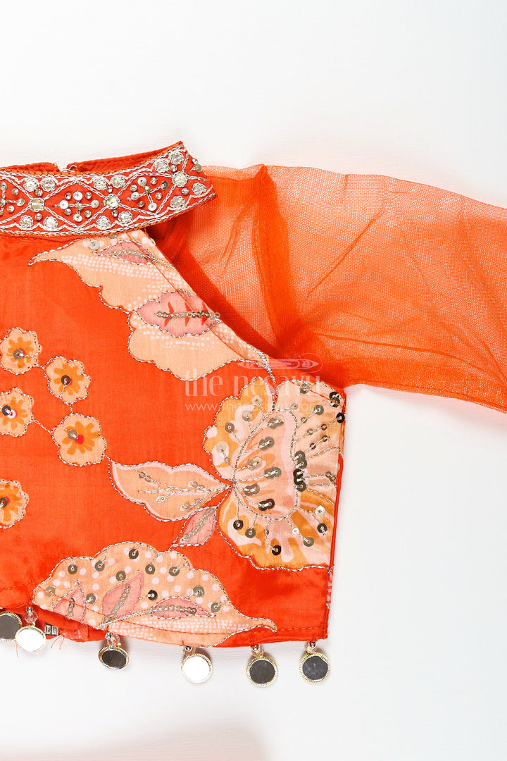 Viscose silk lehenga choli for girls with sequence embroidery