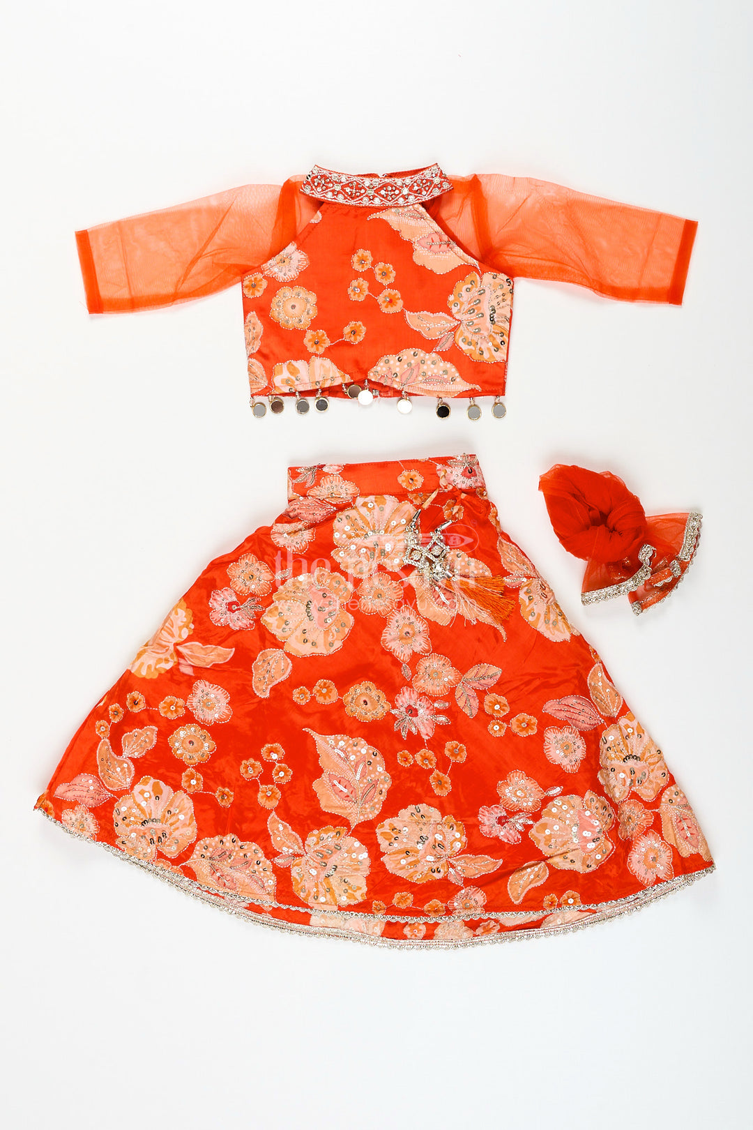 Viscose silk lehenga choli for girls with sequence embroidery