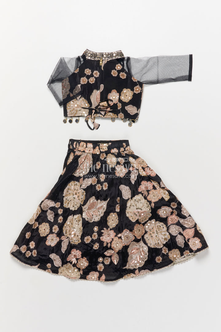 Girls Lehenga Choli in Viscose Silk with Embroidered Yoke for Weddings and Parties